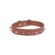 Collar para gato de PU con remaches(XS,W1.5*L24-33cm, perros)