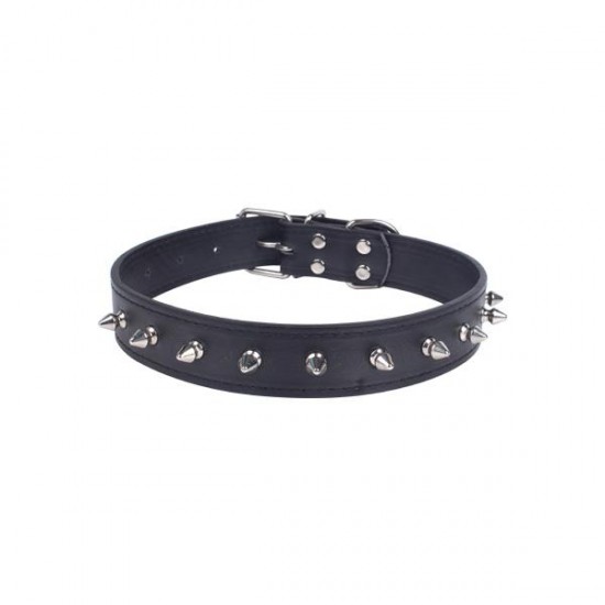 Collar para gato de PU con remaches(S,W2.0*L29-37cm, perros)