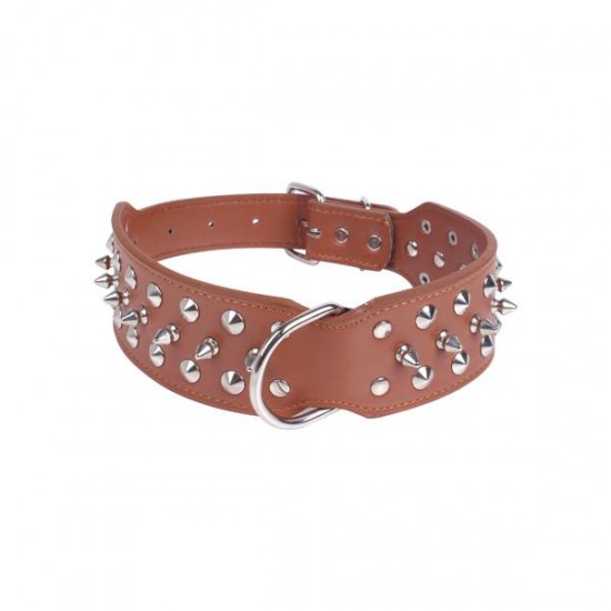 Collar para gato de PU con remaches(XS,W4.2*L35-43cm, perros)