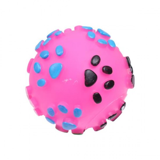 Pelotas de juguete para perros de PVC con estampado de huellas(M,D8.5cm, perros)