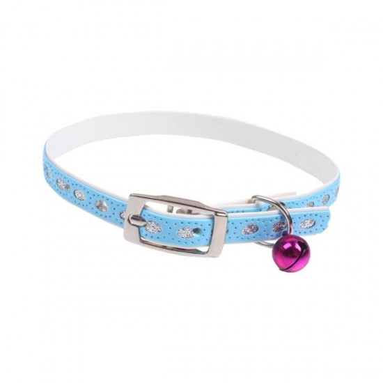 Collar para gato de PU con campanilla(W1.0*L21-26cm, gatos)