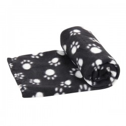 Mantita con estampado de huella de patas(Negro,S,L75*W75cm,perros)