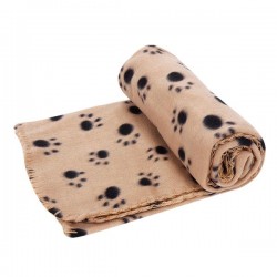 Mantita con estampado de huella de patas(Beix,S,L75*W75cm,perros)