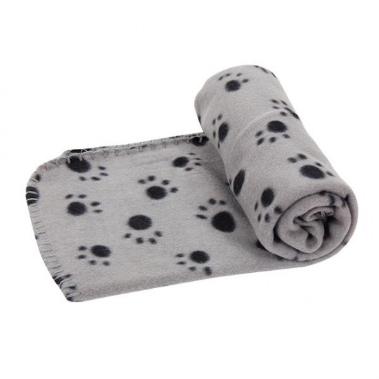 Mantita con estampado de huella de patas(Gris,M,L120*W100cm,perros)