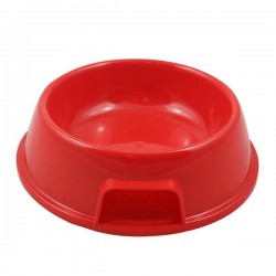 Comedero grande para mascotas(L,D21*H7.5cm,Rojo,perro & gato,PP)