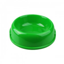 Comedero sencillo de fondo redondo(L,D16*H6.5cm,Verde,perro & gato,PP)