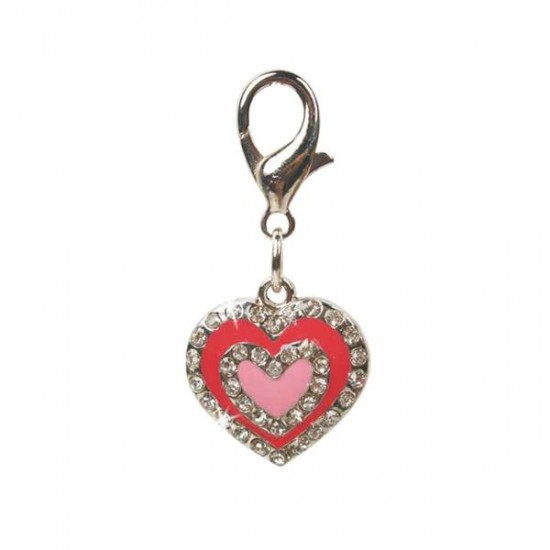 Bisutería de brillantes con forma de corazón(W2.5*L2.5cm, perros)