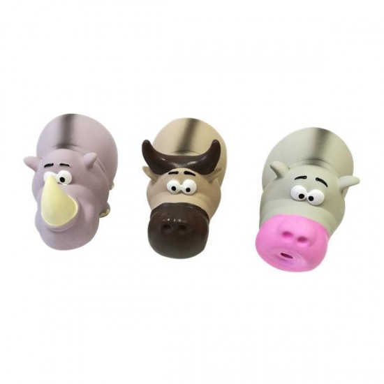 Animal de piernas cortas de goma(M,L16.5cm,set de 3 modelos mixtos,perros)