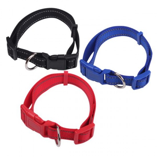 Collar reflectante de seda(S,W1.5*L25-40cm, perros)