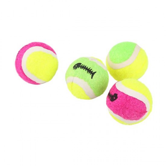 Kit de pelotas de tenis(D1.75''(4.45cm),Verde & amarillo / magenta & amarillo,perros)