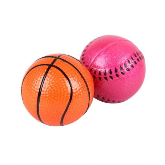 Kit de pelotas de goma(D2.5''(6.36cm),Color de rosa&Naranja,perros)