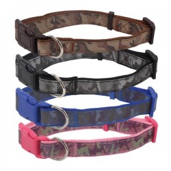 Camo reflectante collar de perro w1.5 * l25-40cm