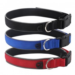 Acolchado reflectante collar de perro w2.0*l28-33cm