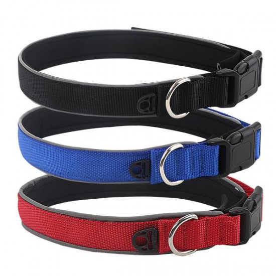 Acolchado reflectante collar de perro w2.0*l28-33cm