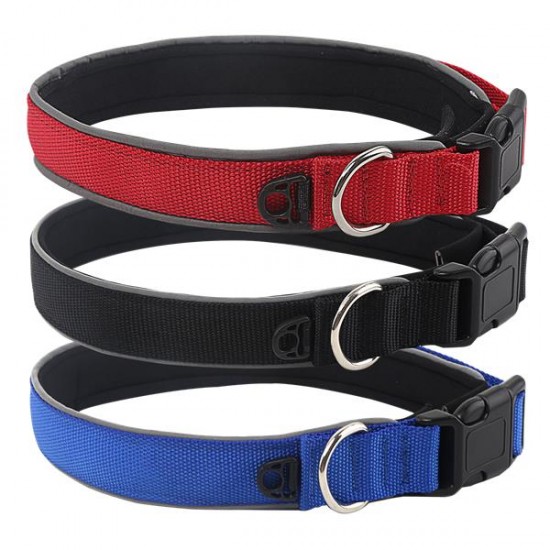 Acolchado reflectante collar de perro w3.0 * l50-58cm