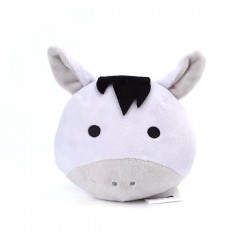 Peluche cabeza de oveja/cabeza de burro pelota h12cm blanco