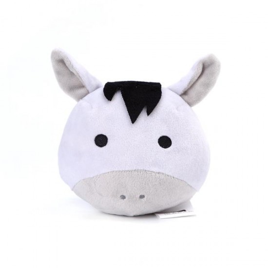 Peluche cabeza de oveja/cabeza de burro pelota h12cm blanco