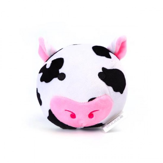 Peluche cabeza de pollo/cabeza de vaca h12cm blanco