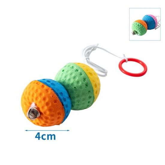 Juguete para gatos d4cm rosa y azul&naranja y verde/ amarillo y verde&naranja y azul