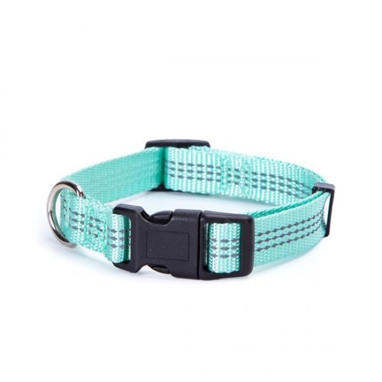 Collar de perro de nylon de imitación reflectante con w1.5 * l25-40cm