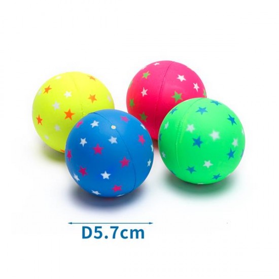 Pelota de goma espuma estrellas pequeñas d5.7cm