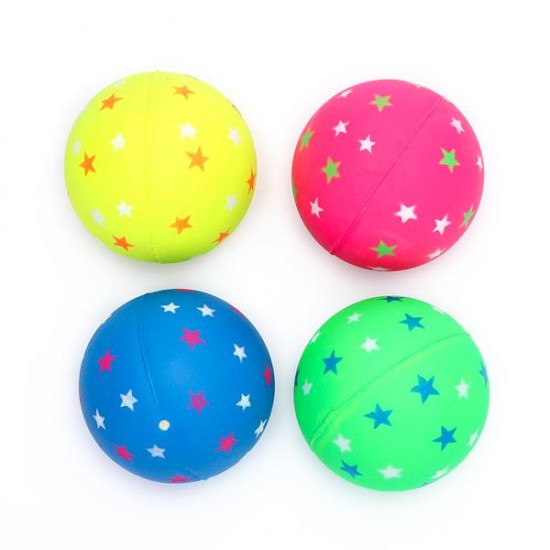 Pelota de goma espuma estrellas pequeñas d6.3cm