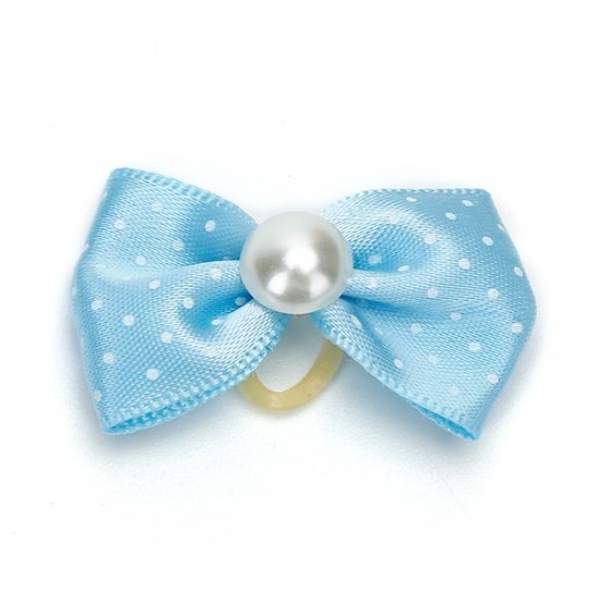 Accesorios para mascotas punto bowknot con banda de goma l4cm