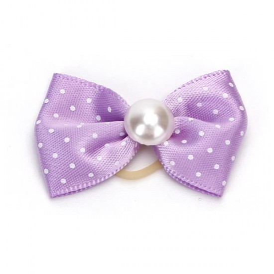 Accesorios para mascotas punto bowknot con banda de goma l4cm