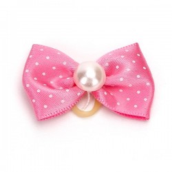 Accesorios para mascotas punto bowknot con banda de goma l4cm