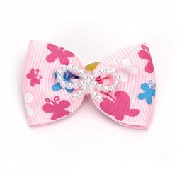 Accesorios para mascotas bowknot con banda de goma l3.8*2.5cm rosa/rosa/rojo/azul