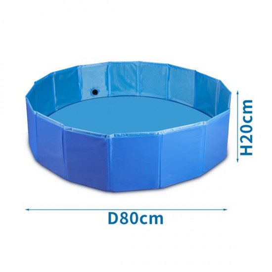 Piscina para perros d80*h20cm azul