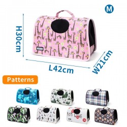 Bolsa plegable de pu para mascotas m(l42*w21*h30cm)