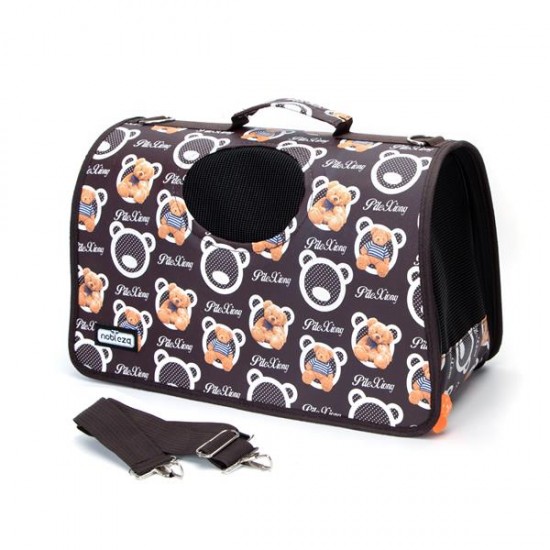 Bolsa plegable de pu para mascotas m(l42*w21*h30cm)