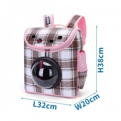 Bolsa de espacio para mascotas l32*w20*h38cm rosa y negro