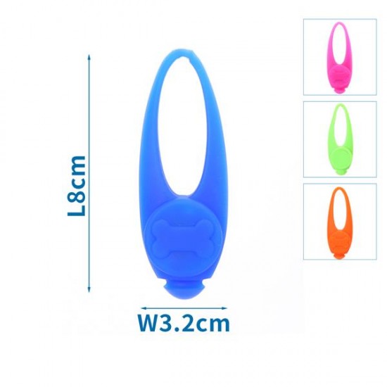 Led silica gel pet safety light l8*w3.2cm