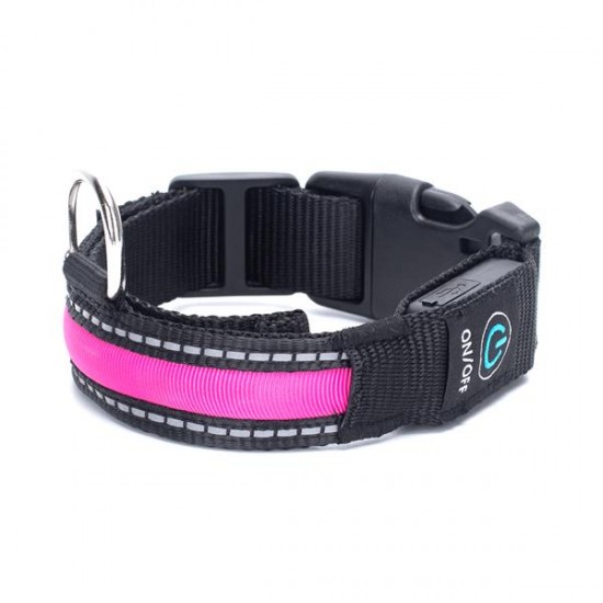 Usb recargable led collar de perro w2.5* l31-41cm(xs)