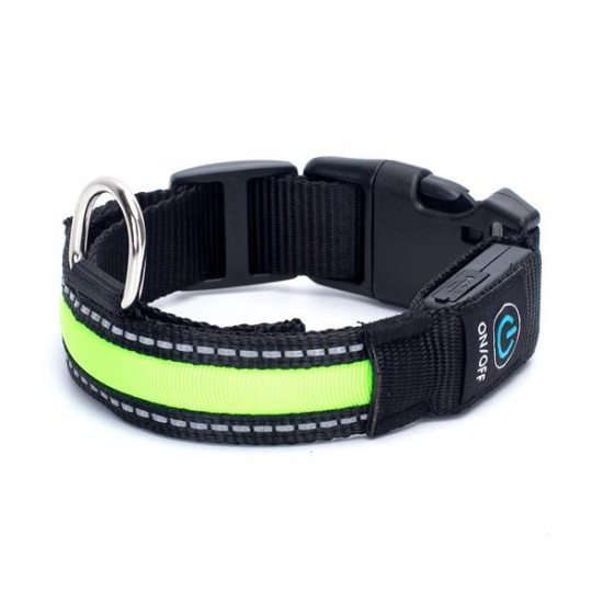 Usb recargable led collar de perro w2.5* l31-41cm(xs)