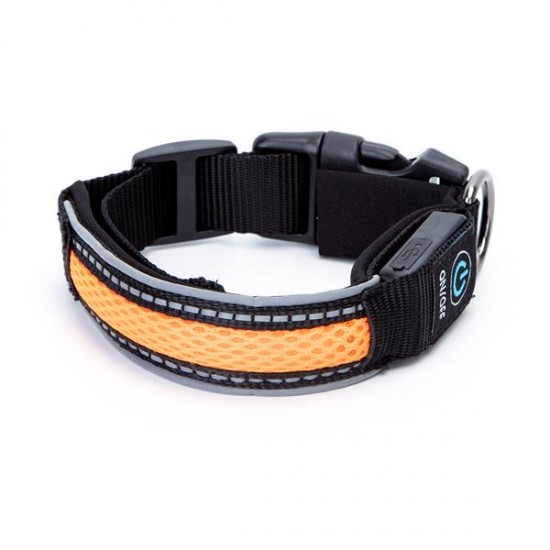 Usb recargable led collar de perro w2.5 * l31-41cm(s)