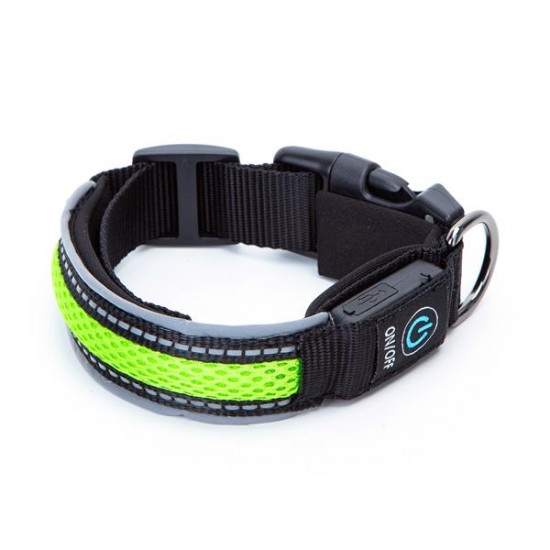 Usb recargable led collar de perro w2.5 * l31-41cm(s)