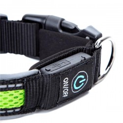 Usb recargable led collar de perro w2.5 * l31-41cm(s)