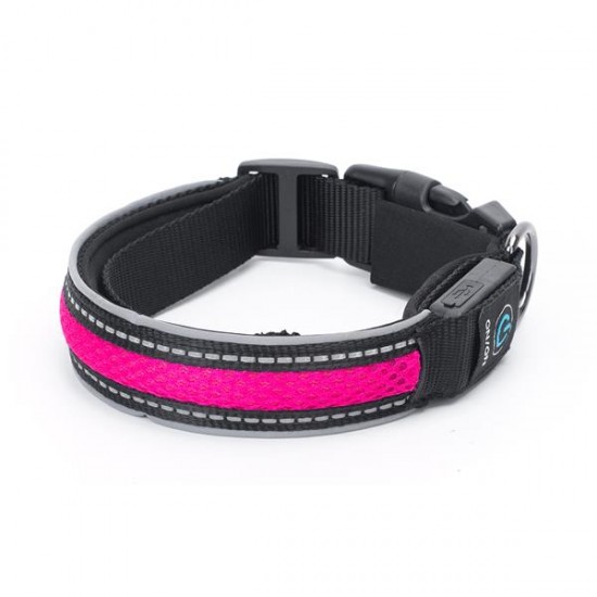 Usb recargable led collar de perro w2.5 * l41-51cm(m)