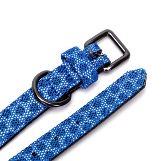 Reflectante pu collar de perro w2.5*l55cm