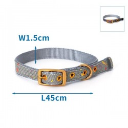 Irregular barnizada collar de perro w1.5*l45cm