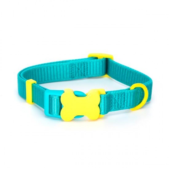 Collar de perro de nylon de color w1.5*l25-40cm