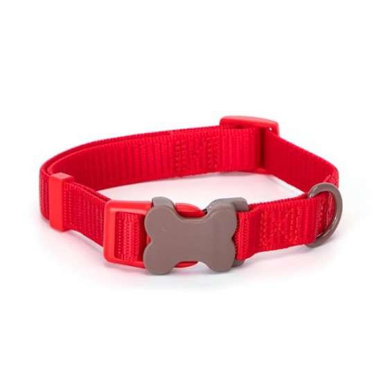 Collar de perro de nylon de color w1.5*l25-40cm