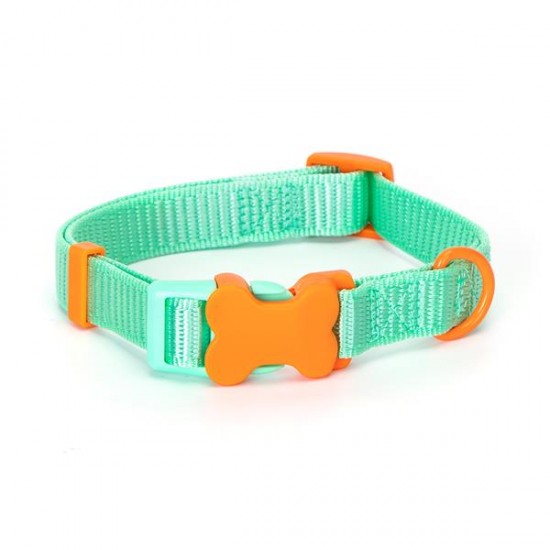 Collar de perro de nylon de color w1.5*l25-40cm