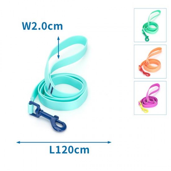 Color de la correa del perro pvc w2.0 * l120cm