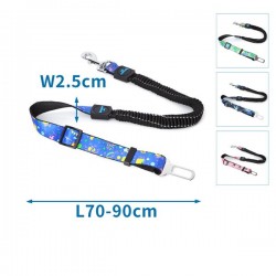 Elestic cinturón de seguridad acolchado para perros w2.5*l70-90cm