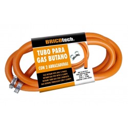 Tubo gas butano 120cm c/abrazaderas