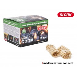 Lana de Madera encender fuego 20pcs algon